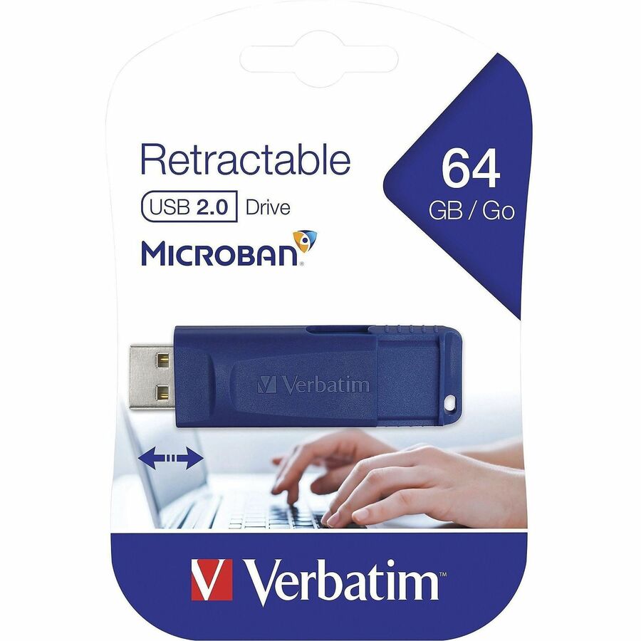 64 GB - USB 2.0 Type A - Blue - 5 Year Warranty - 1 Each - TAA Compliant