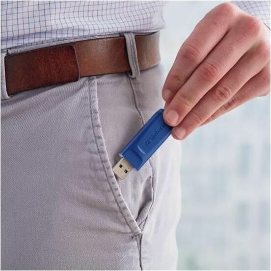 64 GB - USB 2.0 Type A - Blue - 5 Year Warranty - 1 Each - TAA Compliant