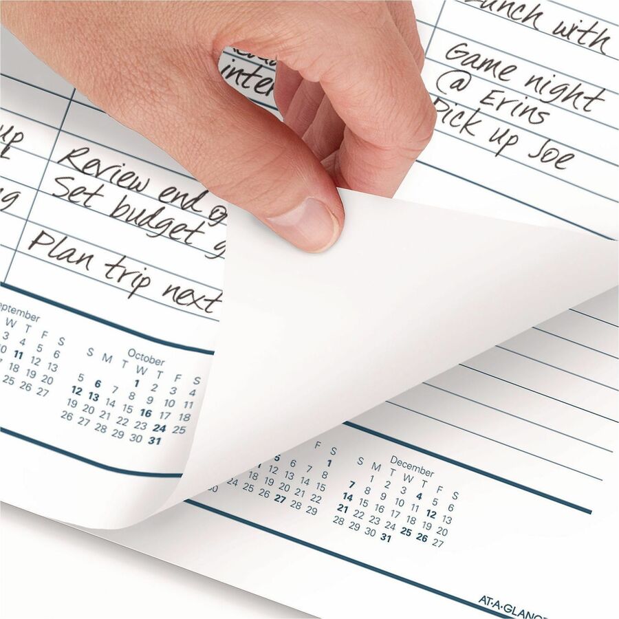 At-A-Glance Classic Monthly Desk Pad Calendar, 12 Months, January 2026–December 2026, 21 3/4" x 17", White Sheets, Black Headband, 1 Each
