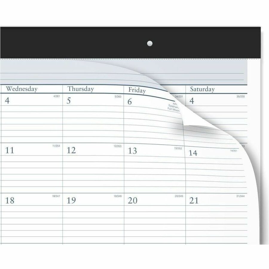 At-A-Glance Classic Monthly Desk Pad Calendar, 12 Months, January 2026–December 2026, 21 3/4" x 17", White Sheets, Black Headband, 1 Each