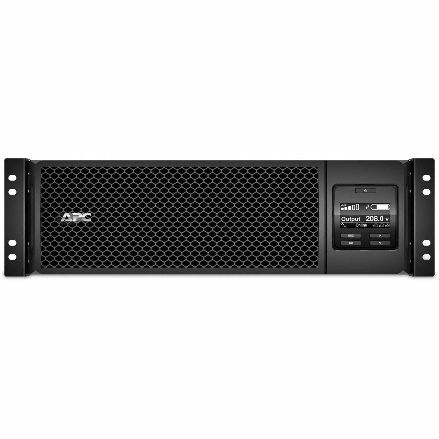 APC by Schneider Electric Smart-UPS SRT 5000VA RM 208V, 3U Rack-mount, 1 Each, 4 Battery/Surge Outlets, 2x NEMA L6-20R & 2x NEMA L6-30R, Single Phase, Sine Wave, Black