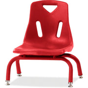 Berries® Stacking Chair with Powder-Coated Legs - 8" Ht - Red