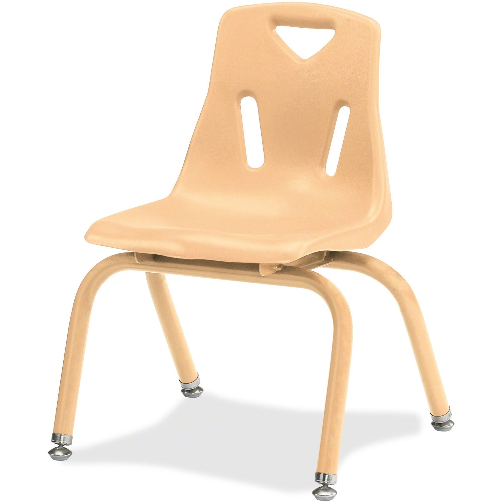 Berries® Stacking Chair with Powder-Coated Legs - 14" Ht - Camel