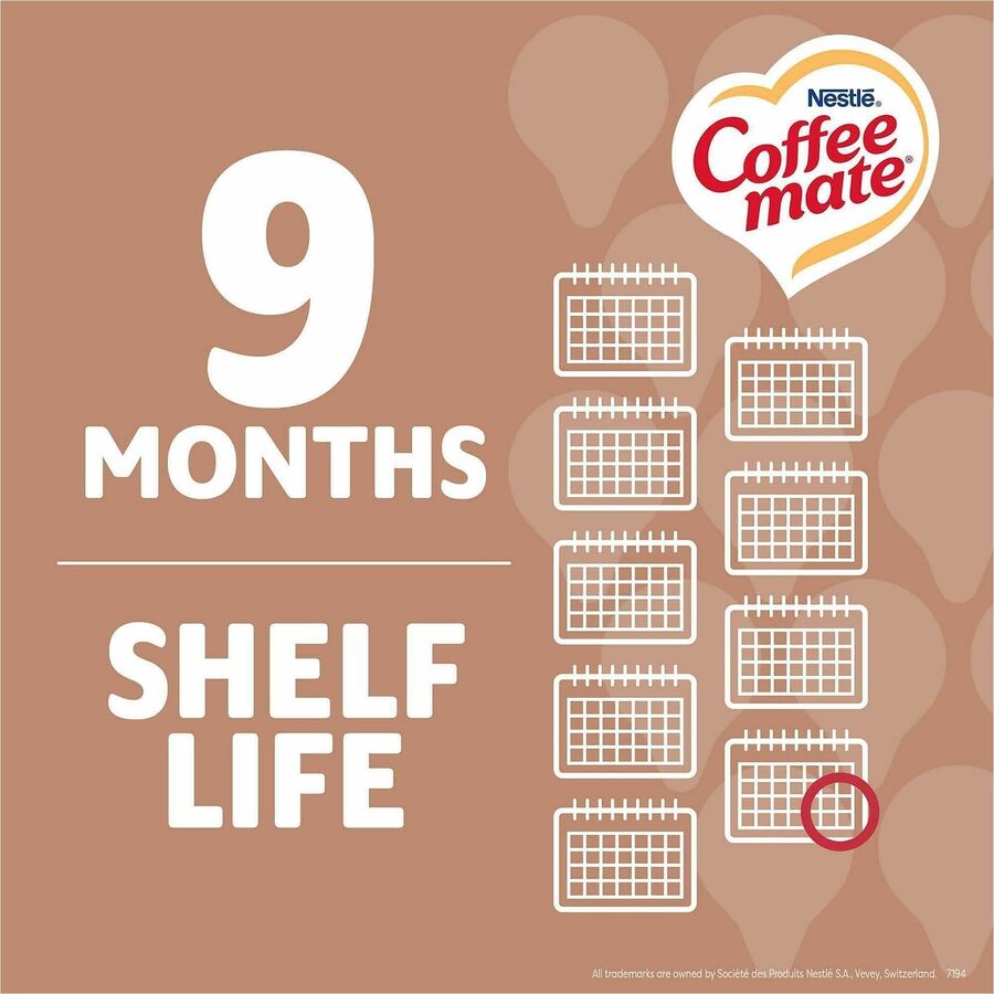 Coffee mate Café Mocha Nondairy Liquid Creamer Singles, 0.38 fl oz (11 mL), 50 Count Box