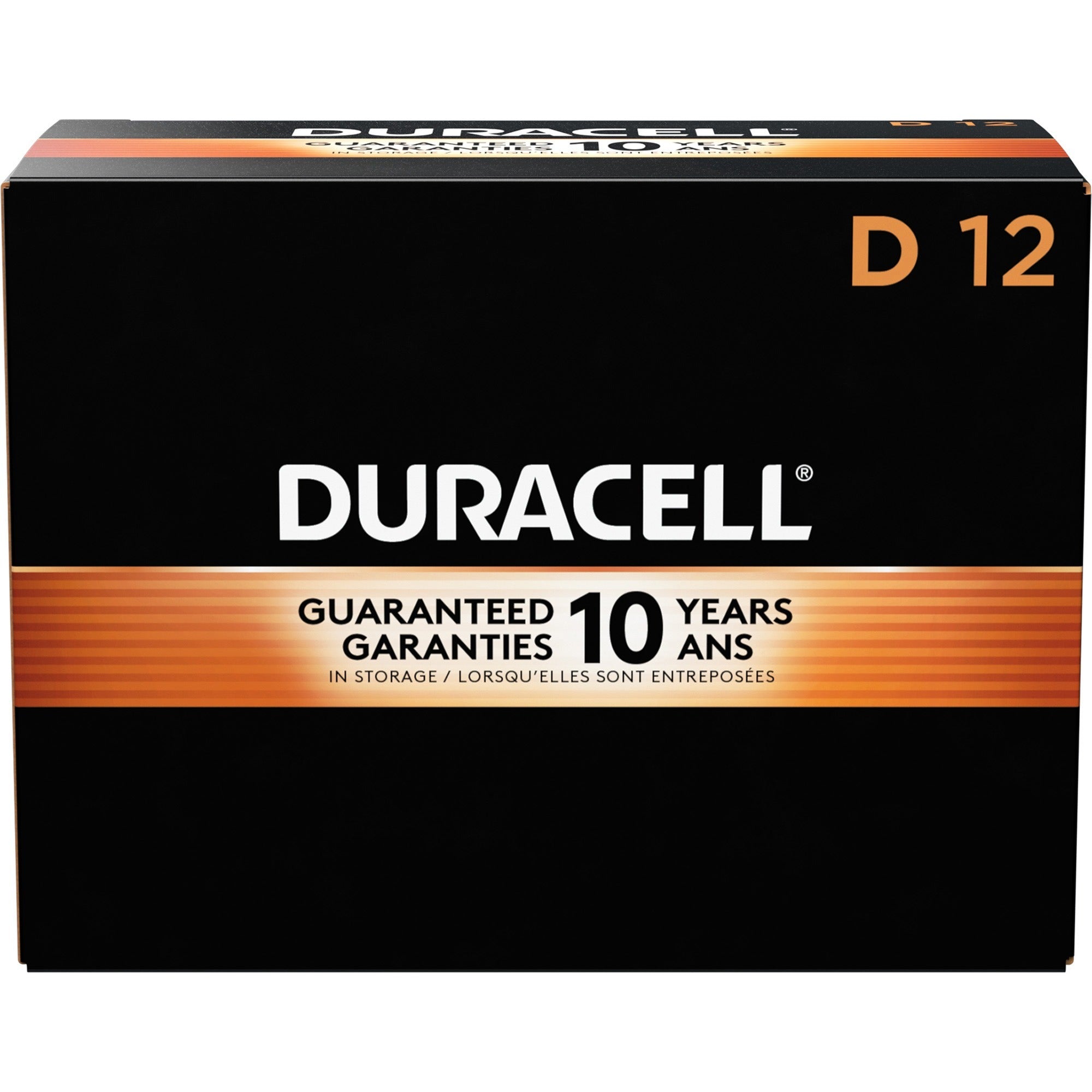 Duracell Coppertop Alkaline D Batteries, 12 per Box