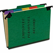 Pendaflex 1/3 Tab Cut Letter Hanging Folder, 8 1/2" x 11", 2" Expansion, 1" Fastener Capacity, Top Tab, 5 Dividers, Green, Moisture Resistant, Reinforced Gusset, Durable, Rip Proof, Smudge Resistant, 1 Each