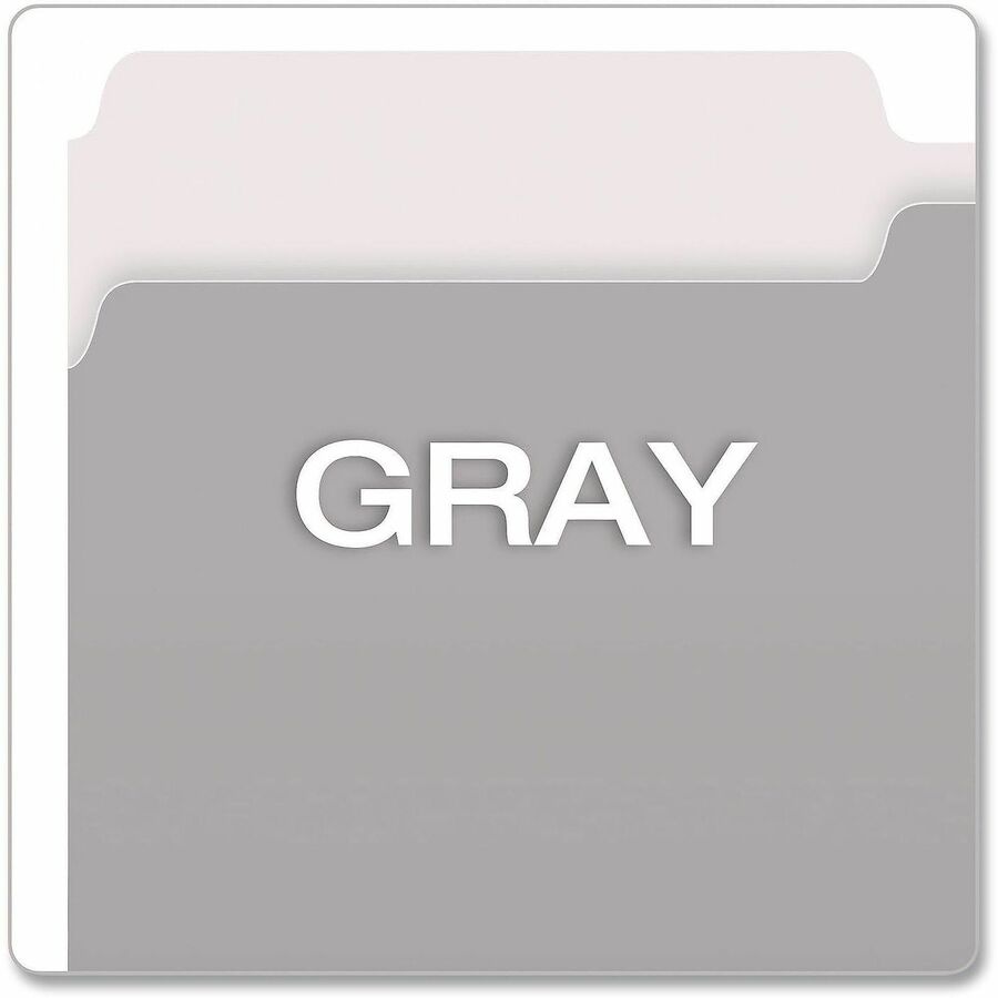 Pendaflex Legal Size 1/3 Tab Cut Top Tab File Folders, 8 1/2" x 14", Internal Pocket, Assorted Tab Position, 11 pt., Gray, Acid-Free, Reversible, 100/Box