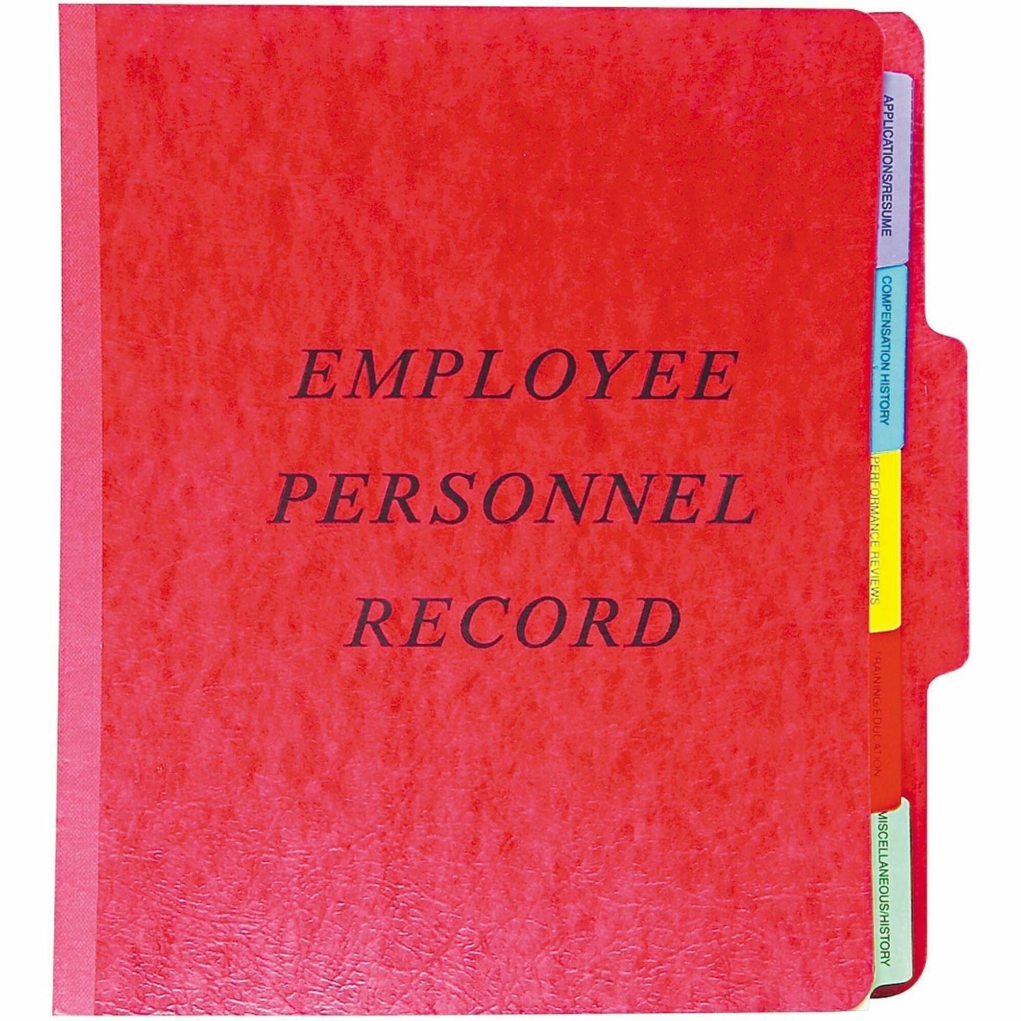 Pendaflex 1/3 Tab Cut Letter Recycled Organizer Folder, 8.5" x 11", 400 Sheet Capacity, 2" Expansion, 1" Fastener, 5 Dividers, Red, 60% Recycled Fiber, 1 Each