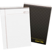 Ampad Gold Fibre Classic Wirebound Legal Pad, 70 Sheets, 8.5" x 11.75", White Paper, Brown Cover, Micro Perforated, Rigid Chipboard Backing, Numbered, Easy Tear, 1 Each