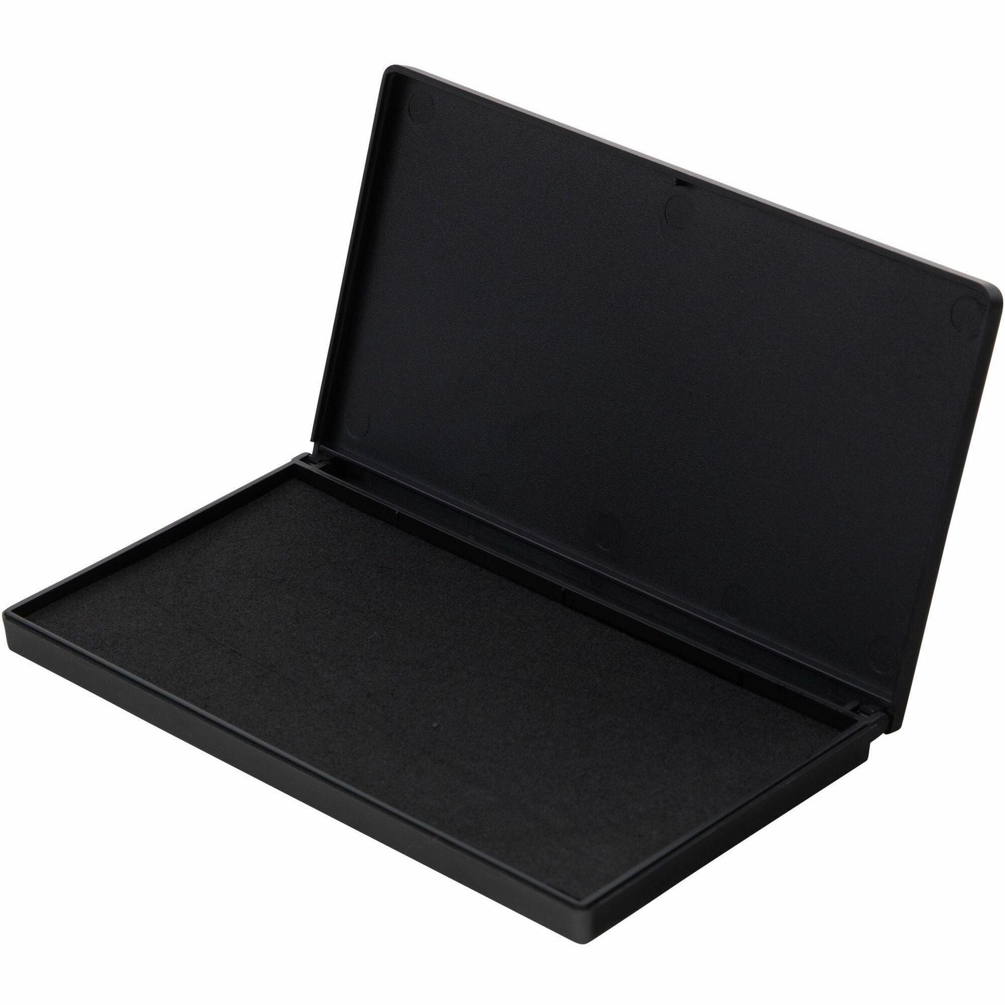 Charles Leonard Stamp Pad, Felt, Black Ink, 6.3" x 3.3", 1 Each
