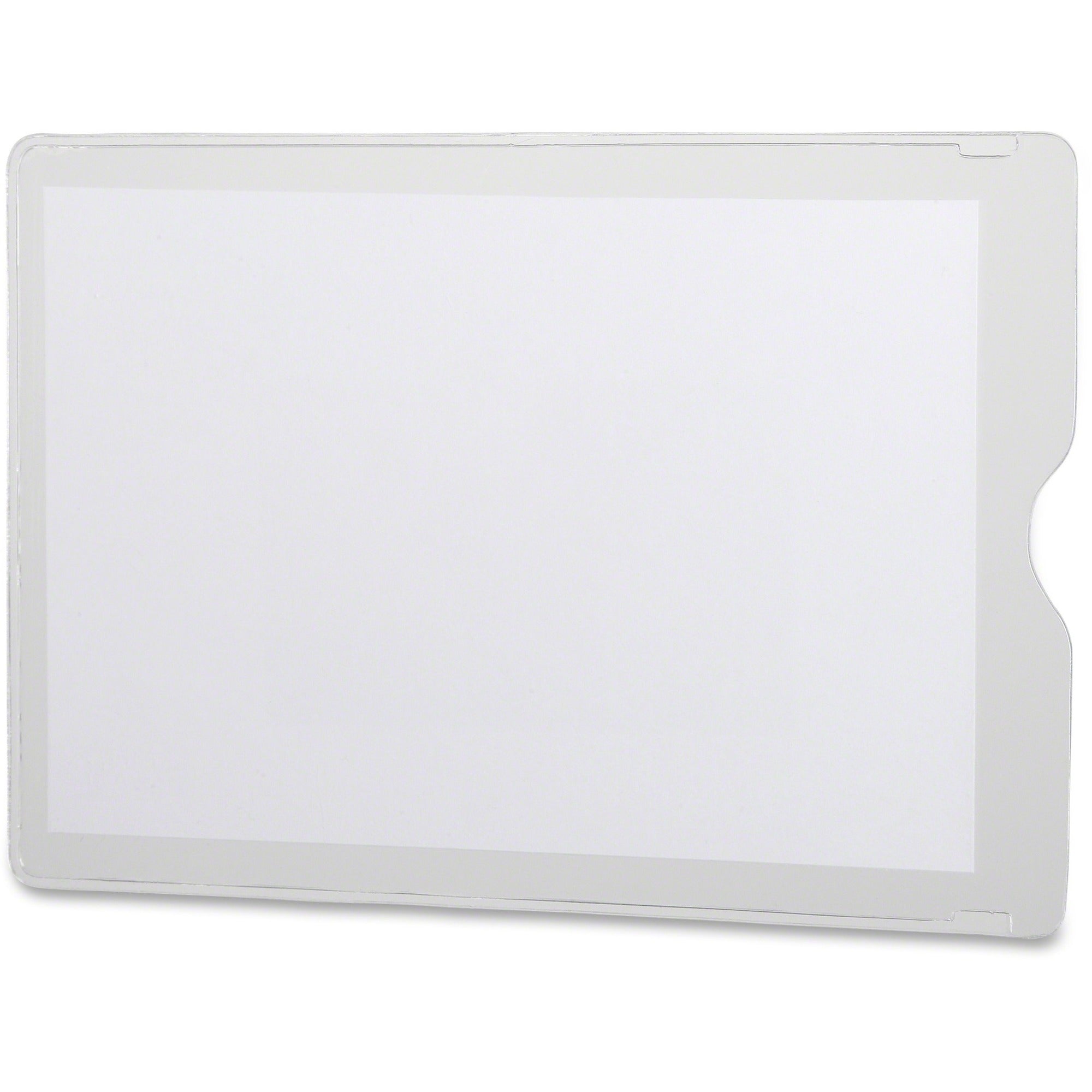 Oxford File Jacket, 6" x 4", Clear Vinyl, Durable, Waterproof, Heavy Duty, 50 per Box