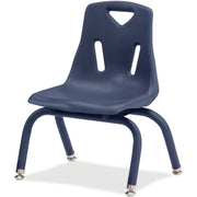 Berries® Stacking Chair with Powder-Coated Legs - 10" Ht - Navy