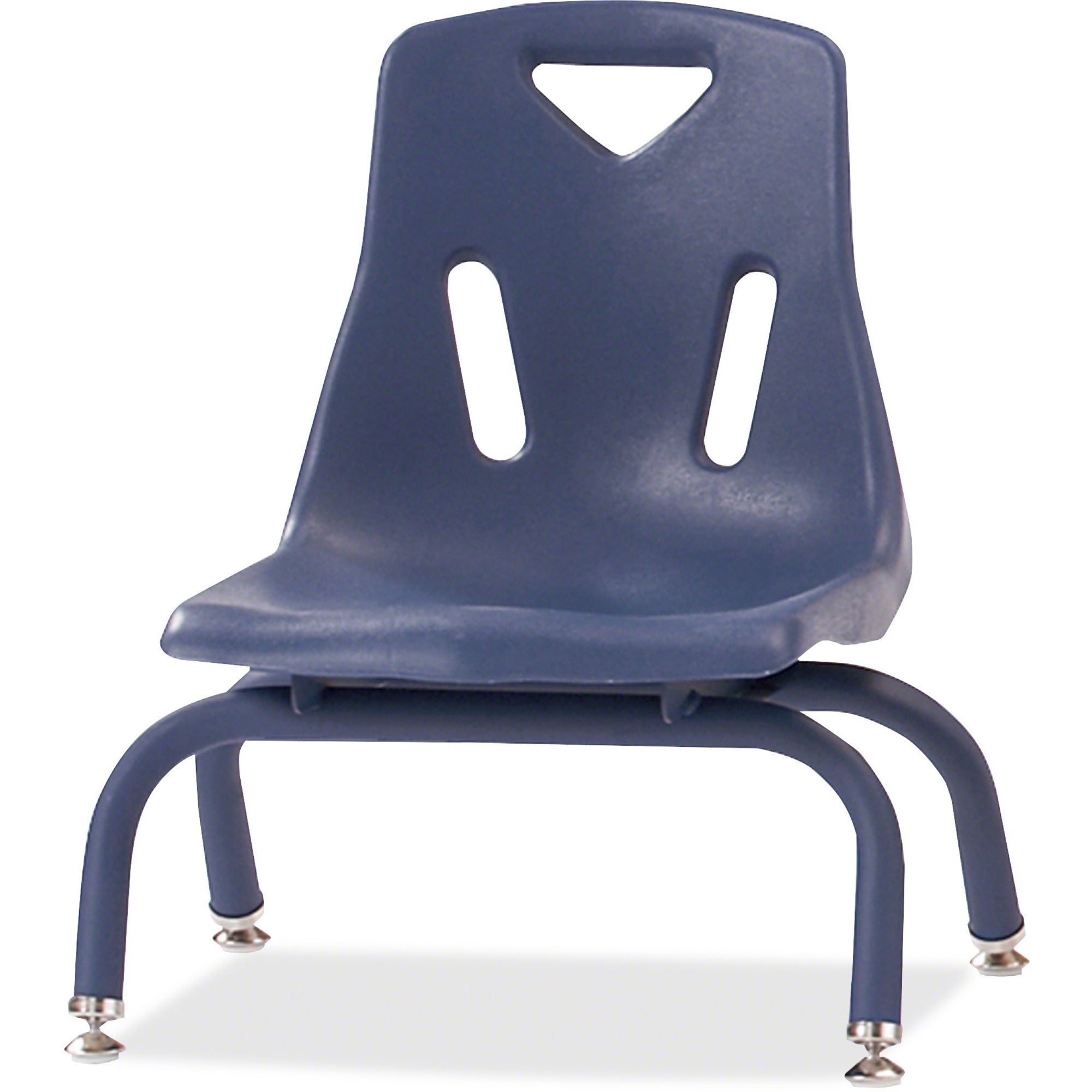 Berries® Stacking Chair with Powder-Coated Legs - 8" Ht - Navy