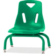 Berries® Stacking Chair with Powder-Coated Legs - 8" Ht - Green