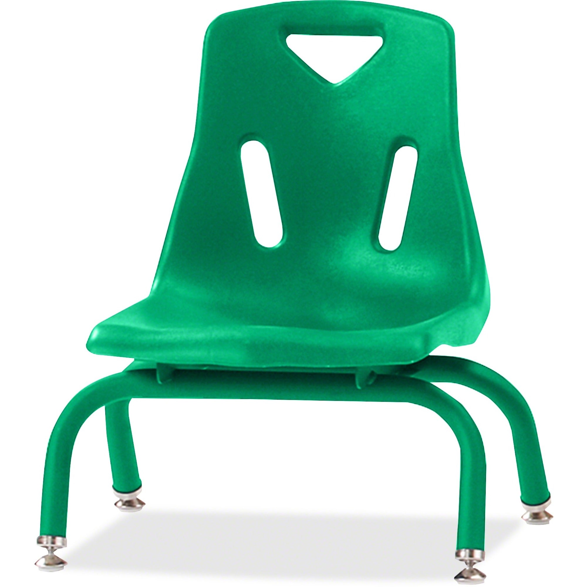 Berries® Stacking Chair with Powder-Coated Legs - 8" Ht - Green