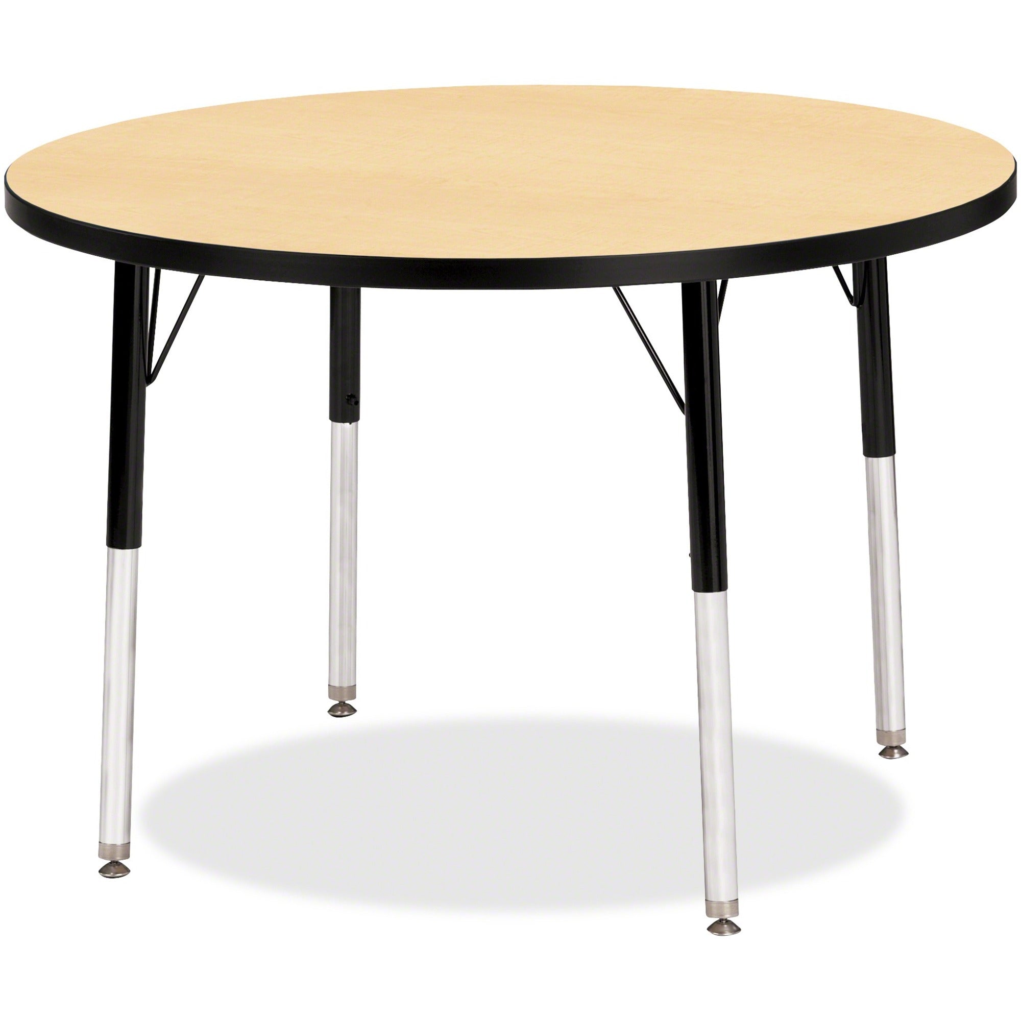 Berries® Round Activity Table - 36" Diameter, E-height - Maple/Black/Black