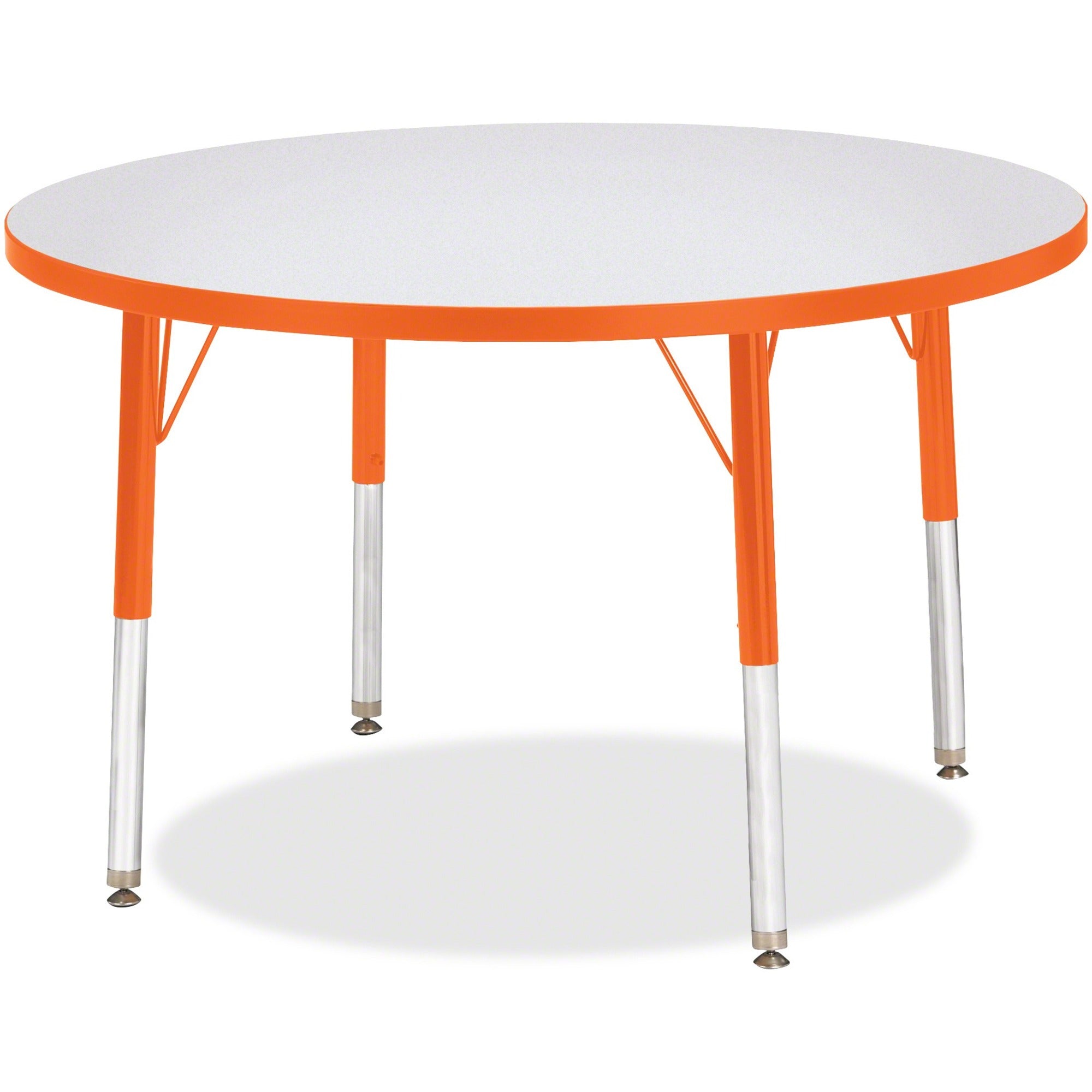 Berries® Round Activity Table - 36" Diameter, E-height - Freckled Gray/Orange/Gray