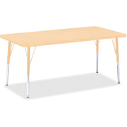 Berries® Rectangle Activity Table - 30" X 60", A-height - Maple/Maple/Camel