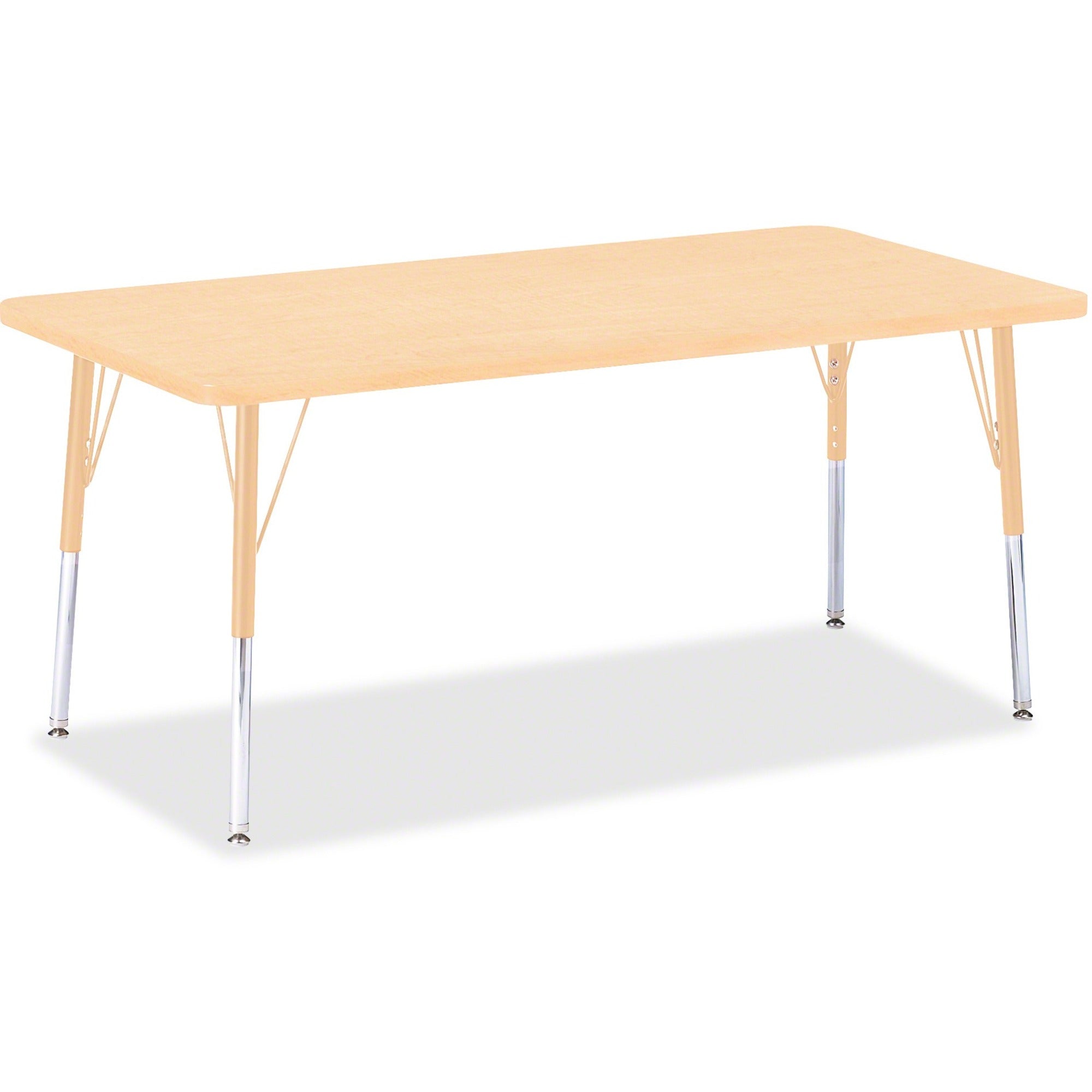 Berries® Rectangle Activity Table - 30" X 60", A-height - Maple/Maple/Camel