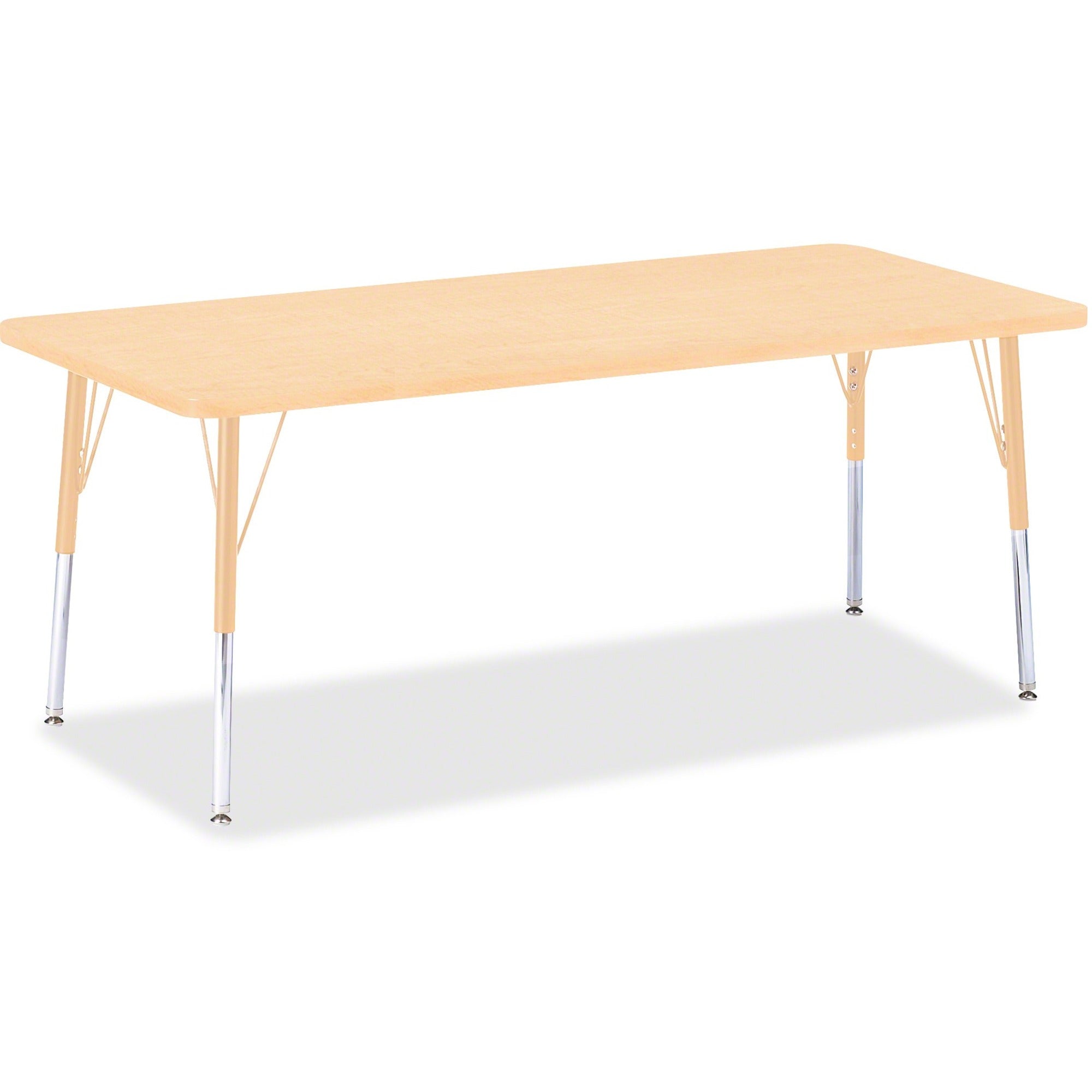 Berries® Rectangle Activity Table - 30" X 72", E-height - Maple/Maple/Camel
