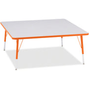 Berries® Square Activity Table - 48" X 48", E-height - Freckled Gray/Orange/Gray