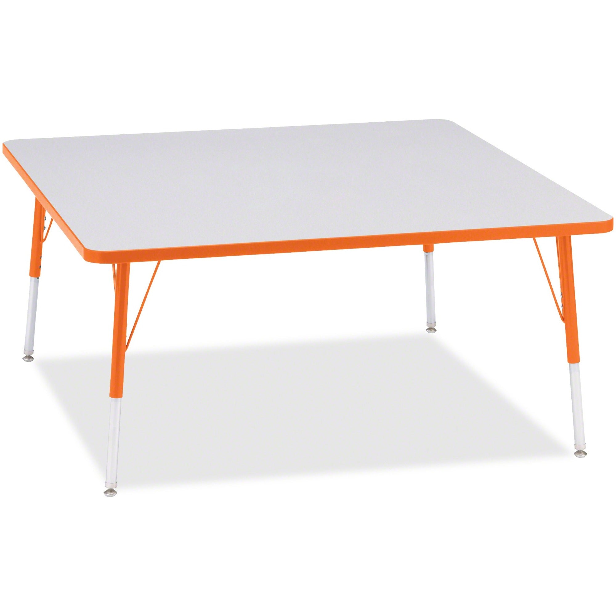 Berries® Square Activity Table - 48" X 48", A-height - Freckled Gray/Orange/Gray