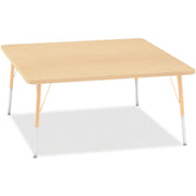 Berries® Square Activity Table - 48" X 48", A-height - Maple/Maple/Camel