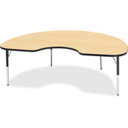 Berries® Kidney Activity Table - 48" X 72", E-height - Maple/Black/Black