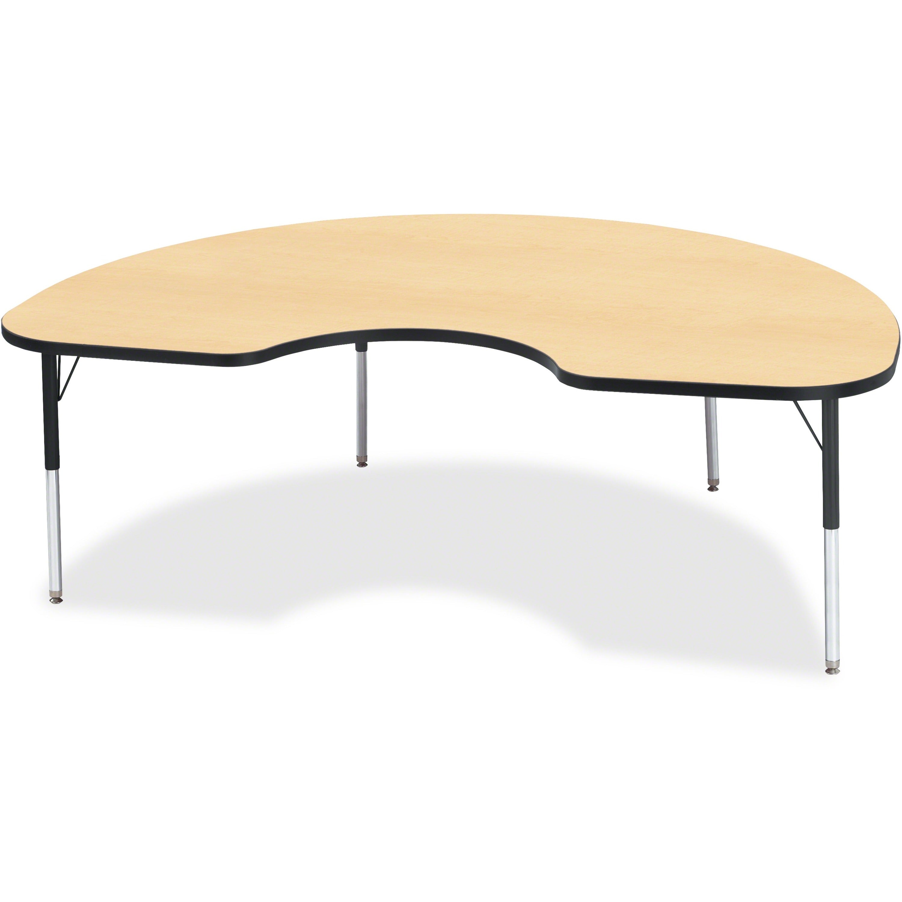 Berries® Kidney Activity Table - 48" X 72", E-height - Maple/Black/Black