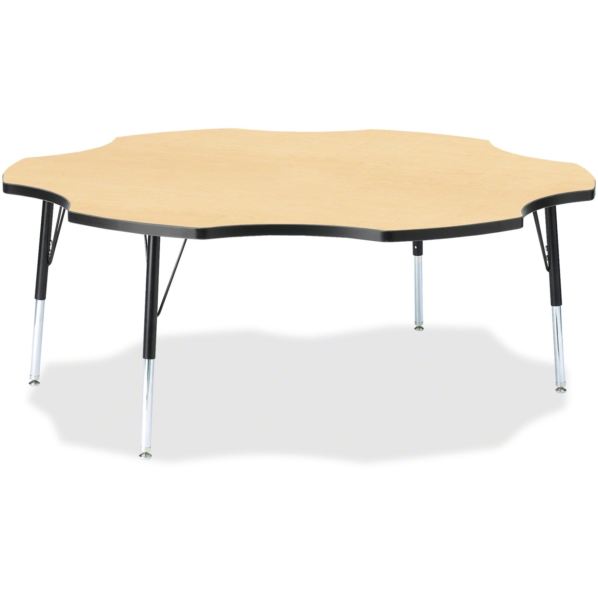 Berries® Six Leaf Activity Table - 60", E-height - Maple/Black/Black