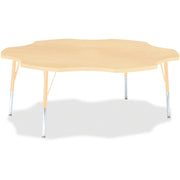 Berries® Six Leaf Activity Table - 60", E-height - Maple/Maple/Camel