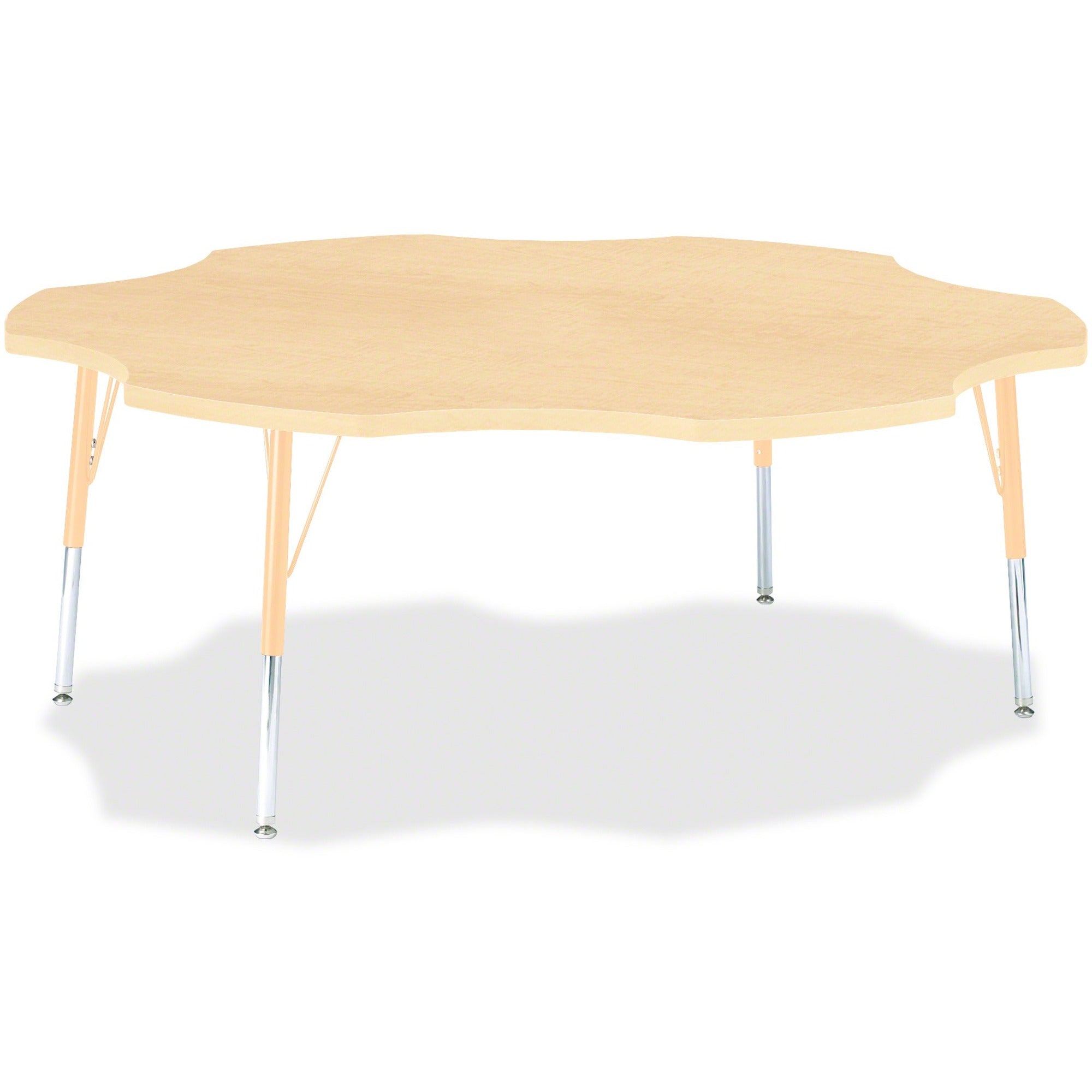 Berries® Six Leaf Activity Table - 60", E-height - Maple/Maple/Camel