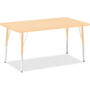 Berries® Rectangle Activity Table - 30" X 48", A-height - Maple/Maple/Camel
