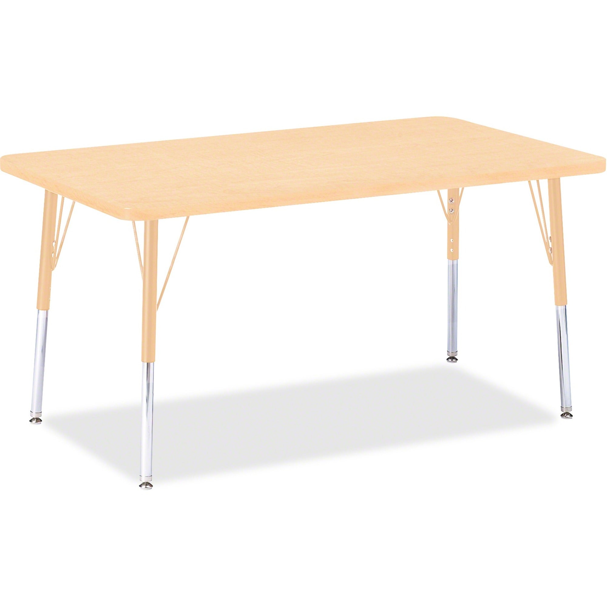 Berries® Rectangle Activity Table - 30" X 48", A-height - Maple/Maple/Camel