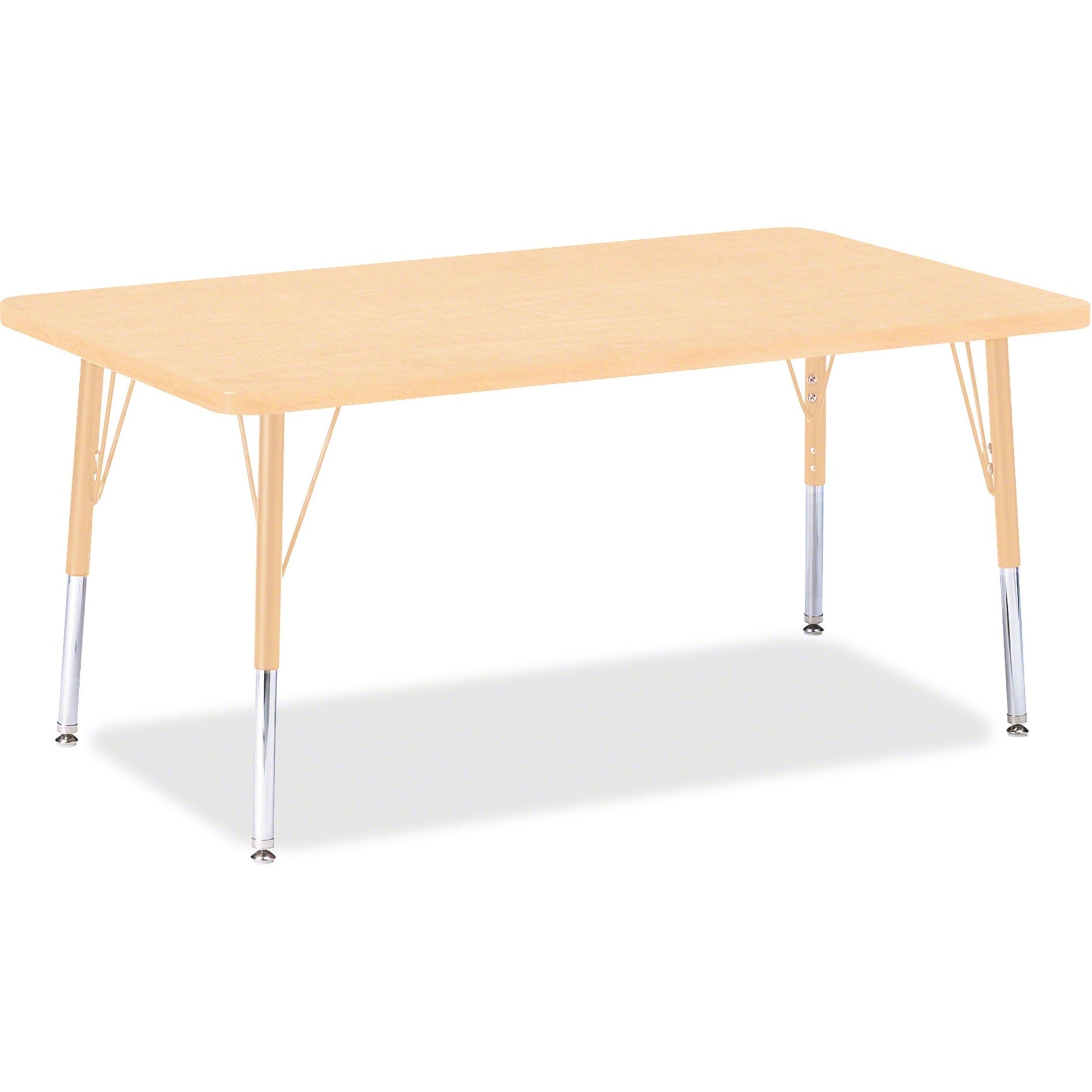 Berries® Rectangle Activity Table - 30" X 48", E-height - Maple/Maple/Camel