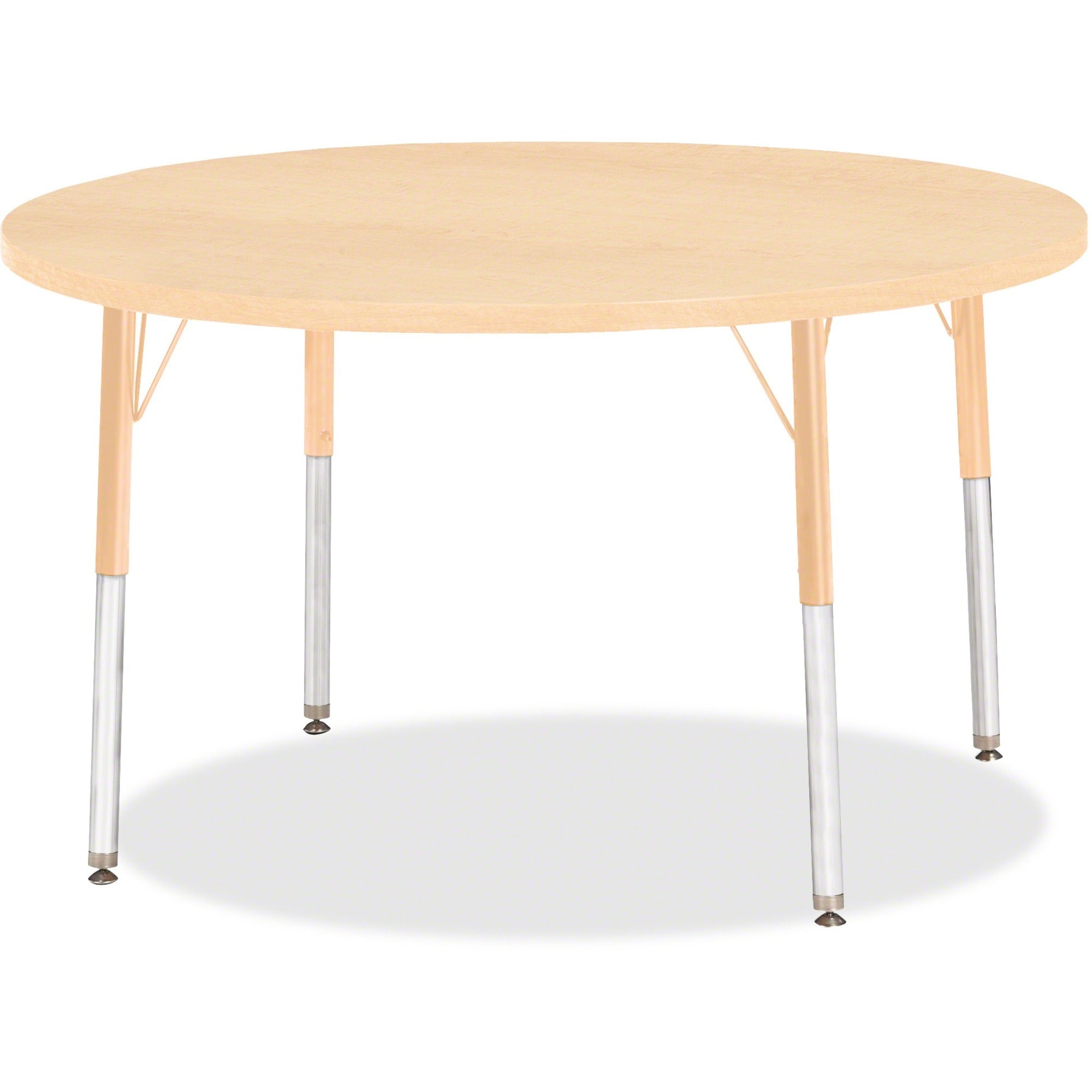Berries® Round Activity Table - 42" Diameter, E-height - Maple/Maple/Camel