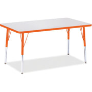 Berries® Rectangle Activity Table - 30" X 48", A-height - Freckled Gray/Orange/Gray