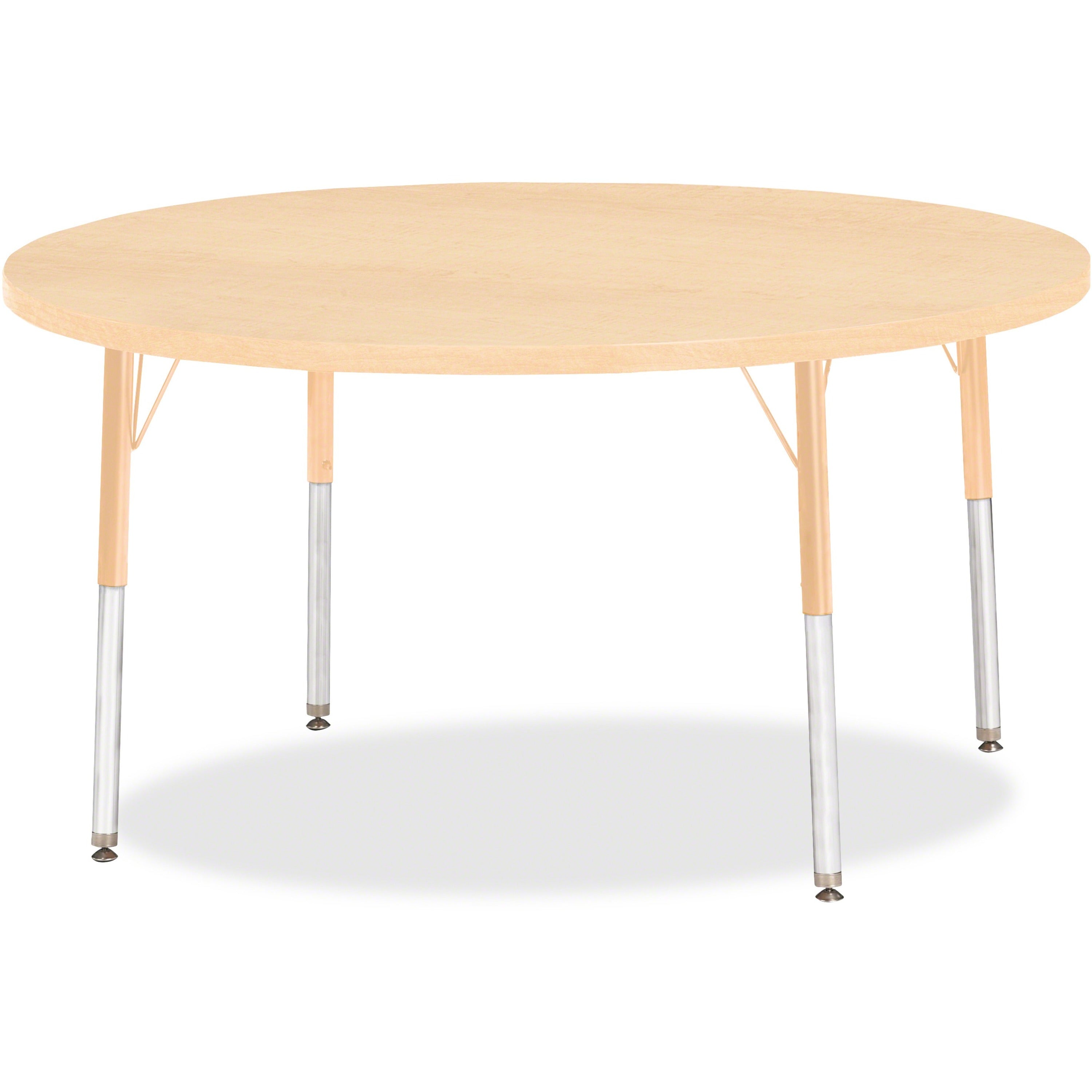 Berries® Round Activity Table - 48" Diameter, A-height - Maple/Maple/Camel