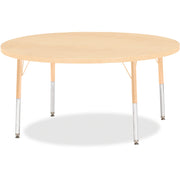 Berries® Round Activity Table - 48" Diameter, E-height - Maple/Maple/Camel