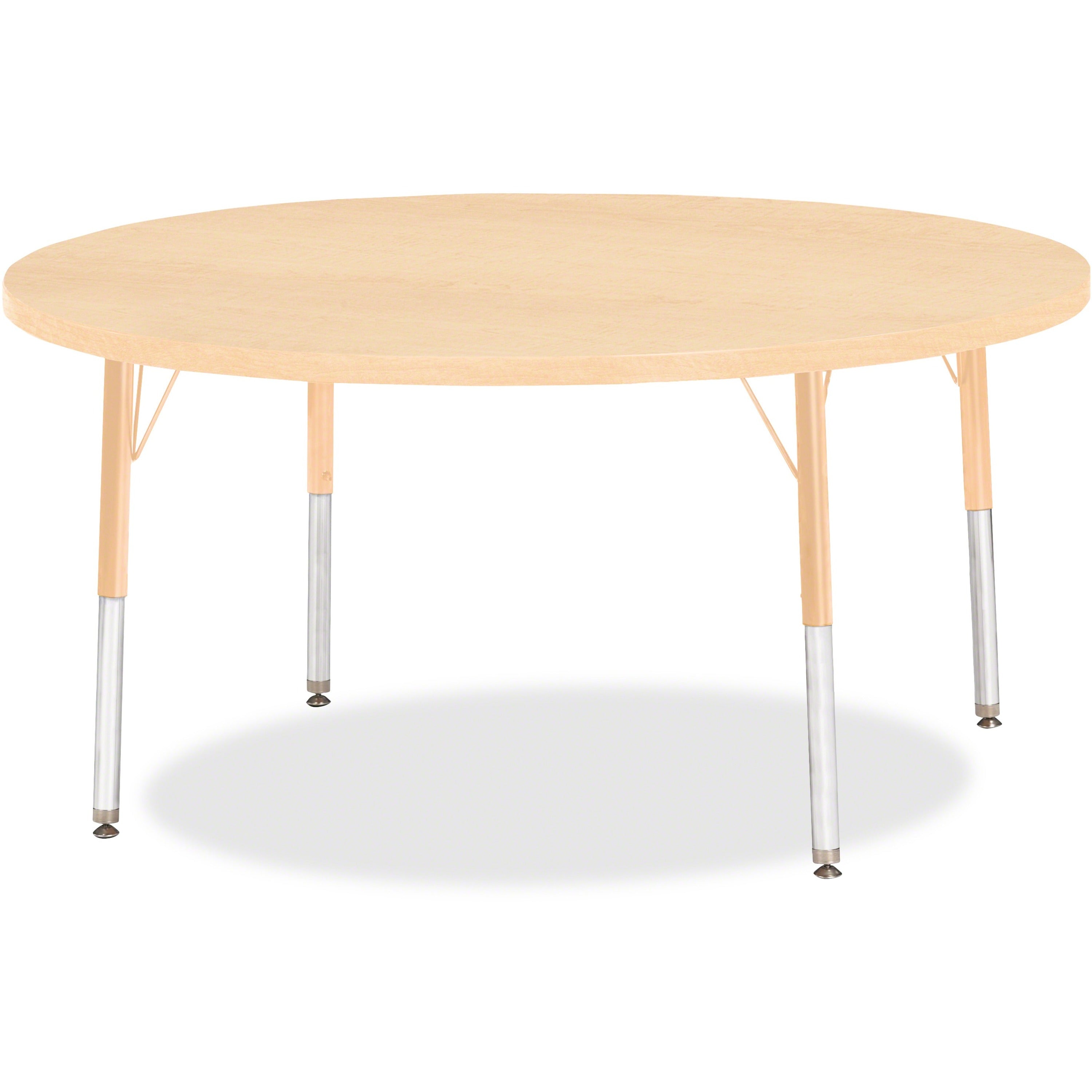 Berries® Round Activity Table - 48" Diameter, E-height - Maple/Maple/Camel