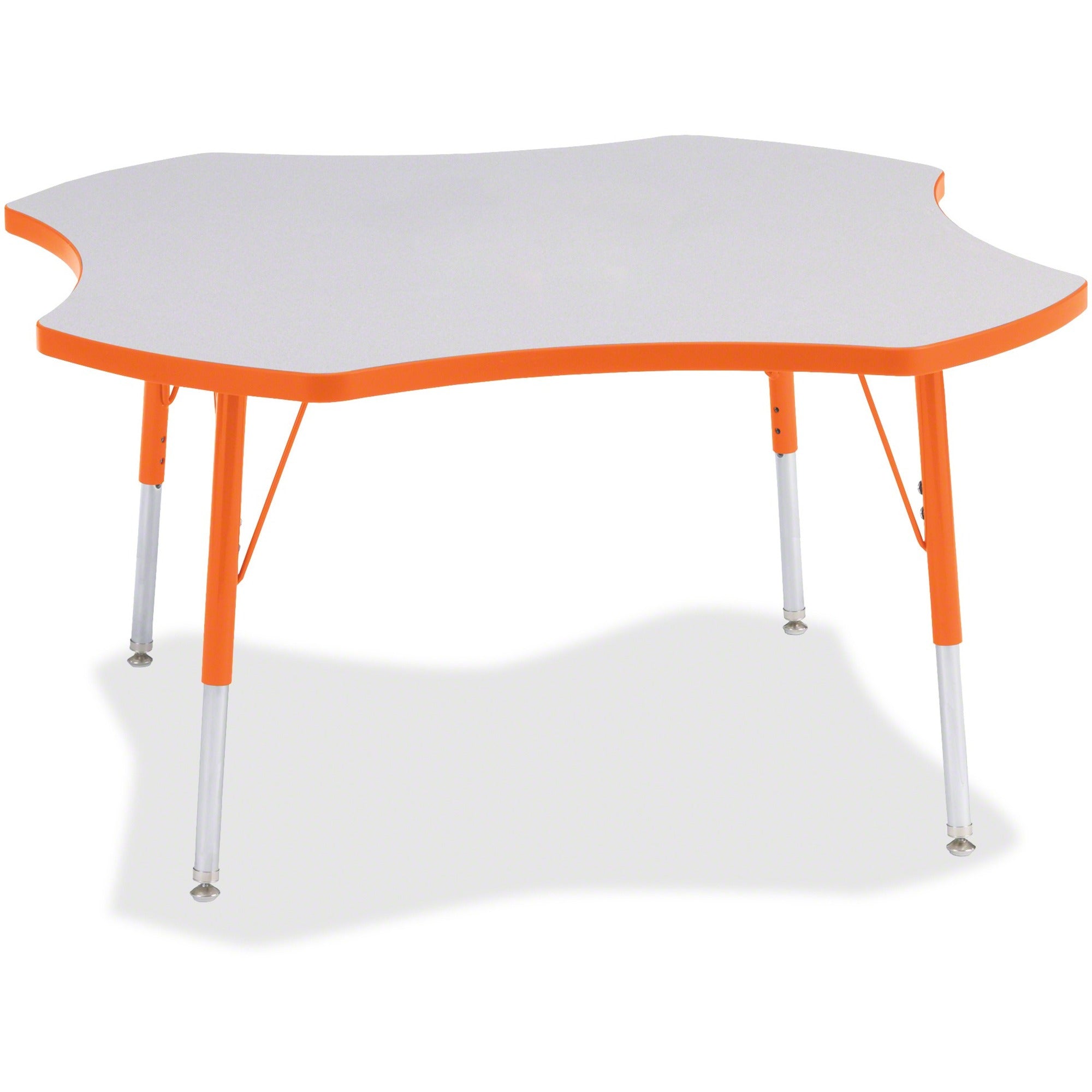 Berries® Four Leaf Activity Table, A-height - Freckled Gray/Orange/Gray