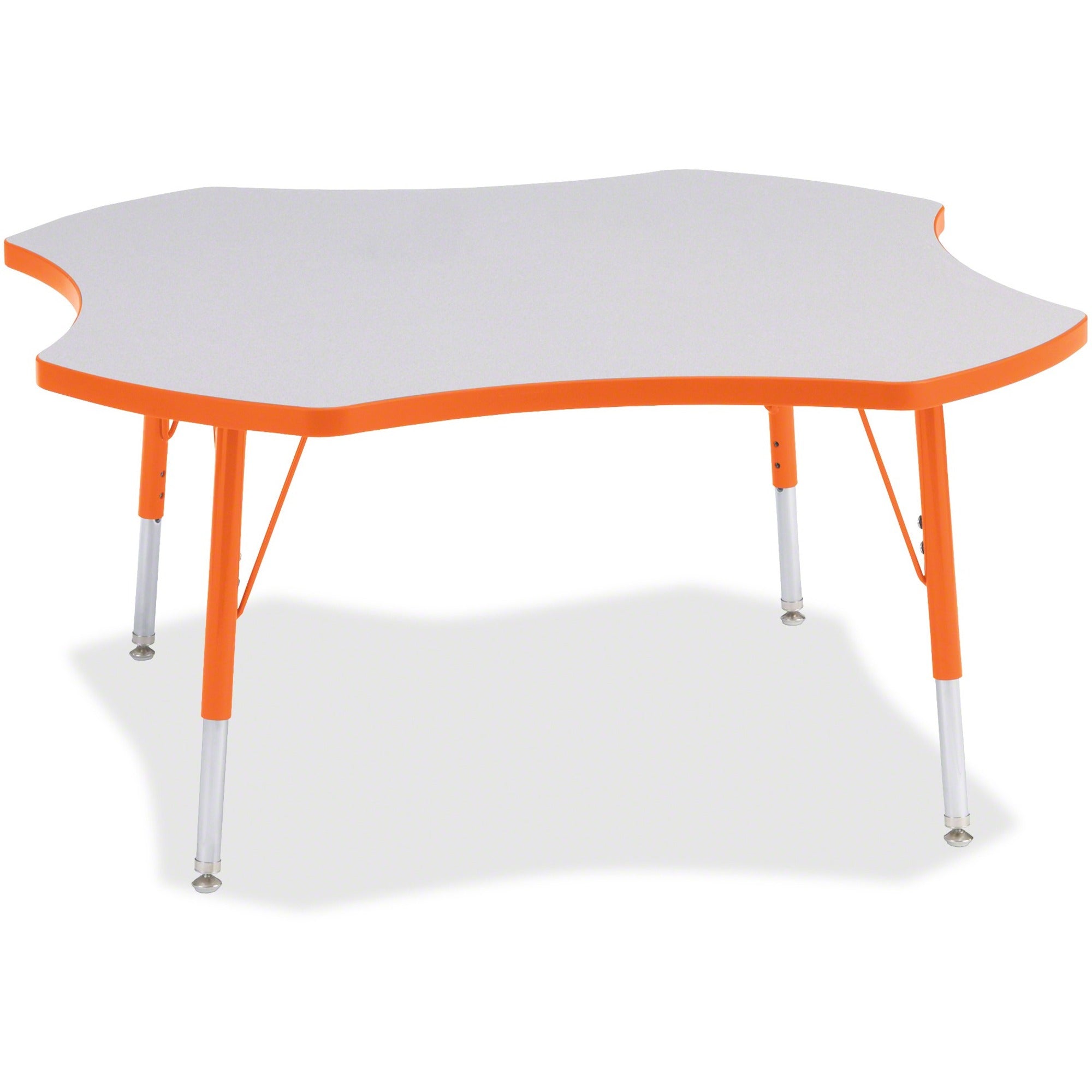 Berries® Four Leaf Activity Table, E-height - Freckled Gray/Orange/Gray