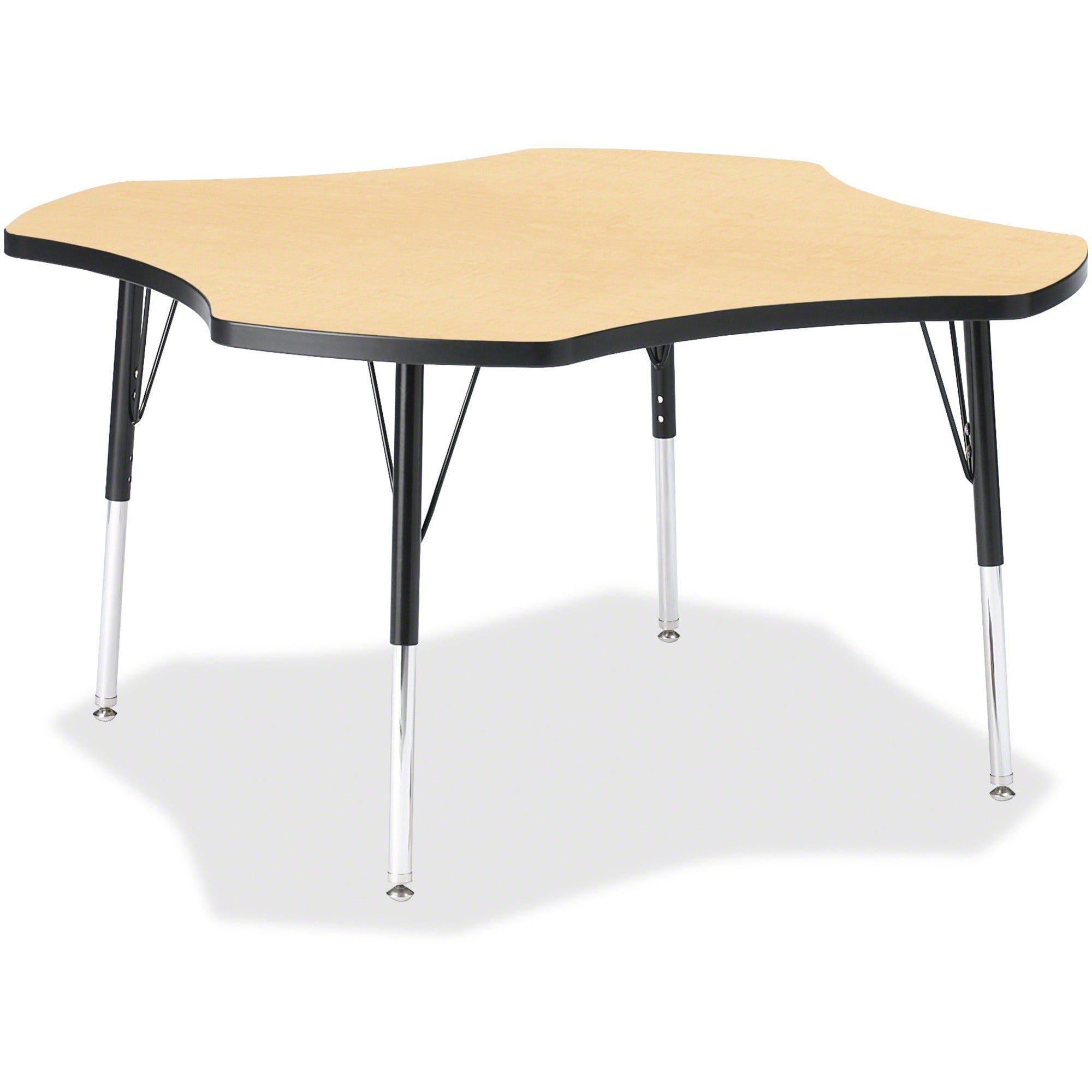 Berries® Four Leaf Activity Table, E-height - Maple/Black/Black