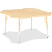 Berries® Four Leaf Activity Table, E-height - Maple/Maple/Camel
