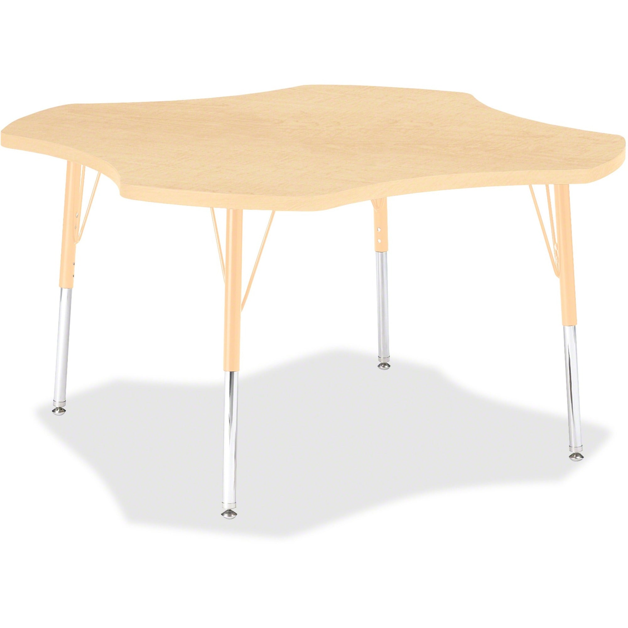 Berries® Four Leaf Activity Table, A-height - Maple/Maple/Camel