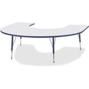 Berries® Horseshoe Activity Table - 66" X 60", E-height - Freckled Gray/Navy/Gray