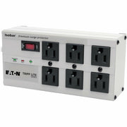 Gray - NEMA 5-15P - 6 x NEMA 5-15R - 1440 VA - 3330 J - 120 V AC Input - 120 V AC Output - 61 kA - 6 ft