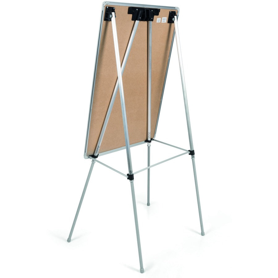 28" (2.3 ft) Width x 40.5" (3.4 ft) Height - White Surface - Gray Aluminum Frame - Rectangle - Floor Standing, Tabletop - Telescoping Leg, Non-magnetic, Sturdy, Foldable, Lightweight, Portable, Pen Tray, Adjustable Easel Pad Holder - 1 Each
