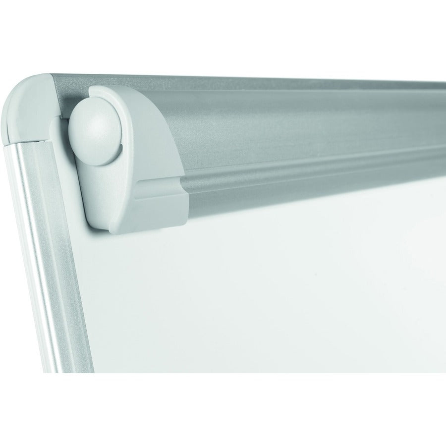 28" (2.3 ft) Width x 40.5" (3.4 ft) Height - White Surface - Gray Aluminum Frame - Rectangle - Floor Standing, Tabletop - Telescoping Leg, Non-magnetic, Sturdy, Foldable, Lightweight, Portable, Pen Tray, Adjustable Easel Pad Holder - 1 Each