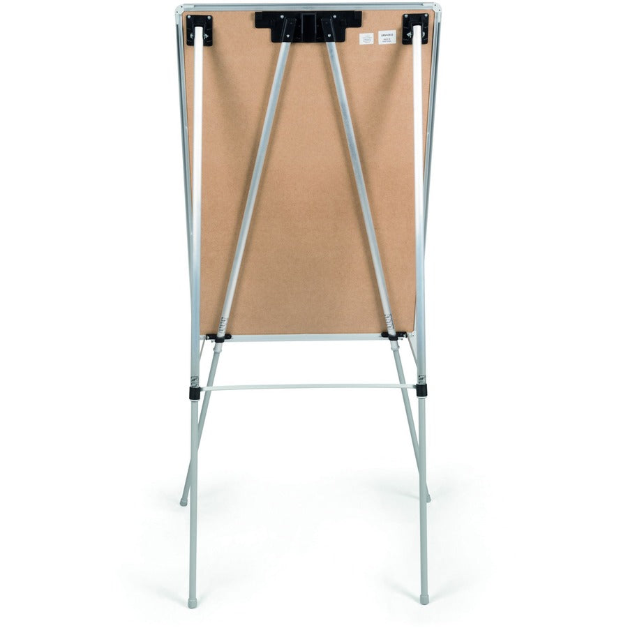 28" (2.3 ft) Width x 40.5" (3.4 ft) Height - White Surface - Gray Aluminum Frame - Rectangle - Floor Standing, Tabletop - Telescoping Leg, Non-magnetic, Sturdy, Foldable, Lightweight, Portable, Pen Tray, Adjustable Easel Pad Holder - 1 Each
